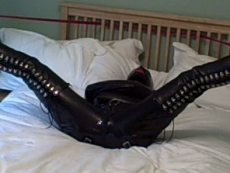 D K Bondage - Adreena In Rubber Straitjacket Bondage